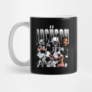 Bo Jackson Bo Knows Signature Vintage Legend Baseball Football Bootleg Rap Graphic Style Mug